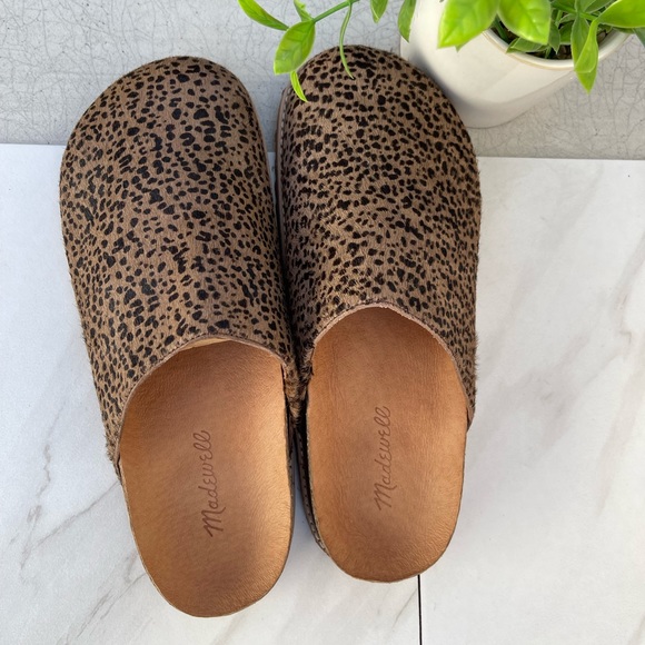 - MADEWELL The Layne Clog Mule in calf hair Pecan Shell Size  5 New - Picture 7 of 10